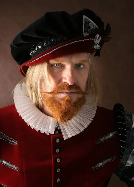 Retrato Cerca Hombre Edad Media Con Barba Bigote Traje Aislado — Foto de Stock