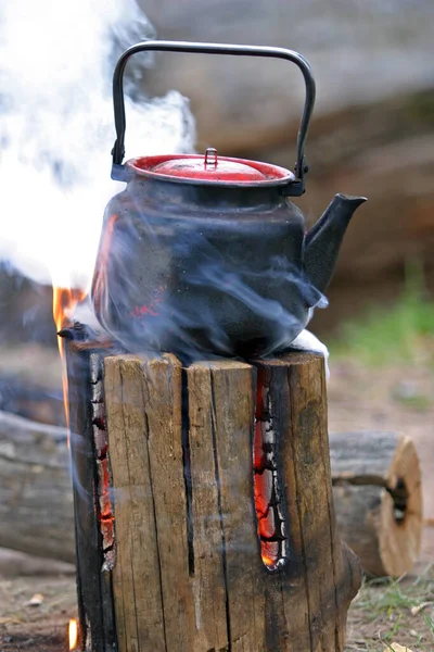 Natuurlijke Brander Voor Kookketel Kookt — Stockfoto