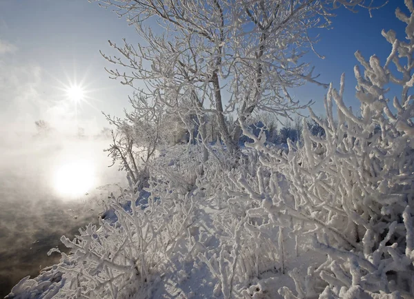 Long Walk River Winter — Stock Photo, Image