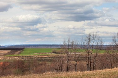 Uçsuz bucaksız Rus tarlalarında bahar yürüyüşü
