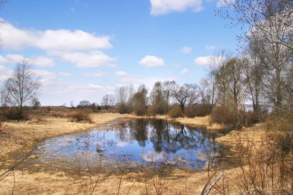 Beautiful Spring Landscapes Captured Melting Snow — Stock Photo, Image