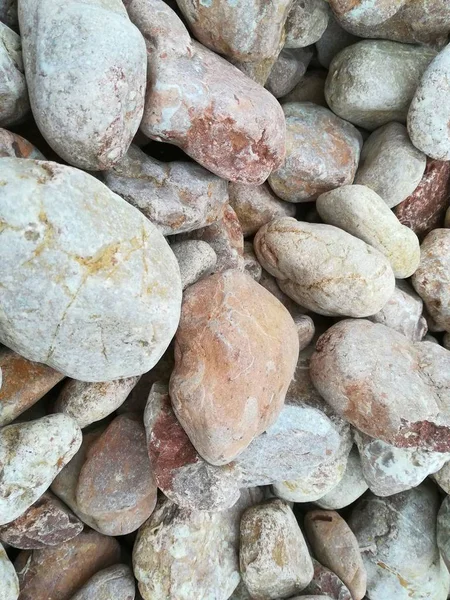 Textura de pedra de grandes peças de mármore, granito e seixos Closeup — Fotografia de Stock