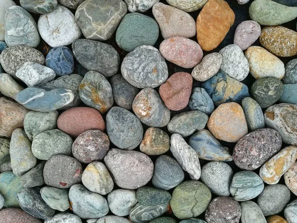 Textura de pedra de grandes peças de mármore, granito e seixos Closeup — Fotografia de Stock