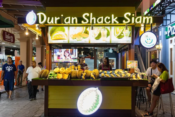 Бангкок Таиланд Сен 2019 Durian Shop Asiatique Roverfront Night Market — стоковое фото