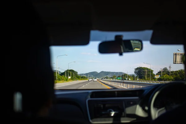 Nakhon Sawan Thailand Oct 2019 Pov Back View Man Driving — Stock Fotó