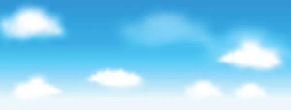 Cielo Azul Con Nubes Vector Fondo — Archivo Imágenes Vectoriales