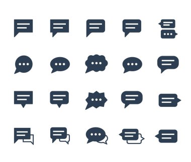 Konuşma baloncukları vektör simgesi seti