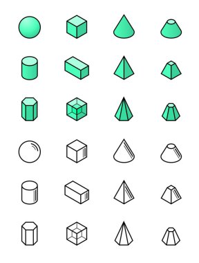 İzometri vektör simgesi kümesindeki geometrik şekiller