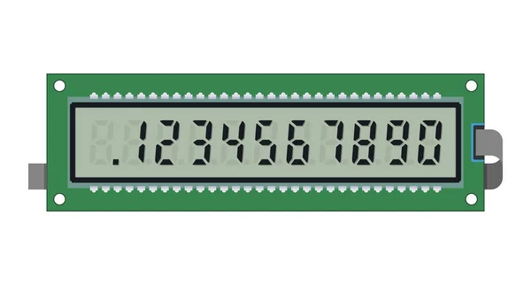 Calculatrice Affichage Lcd Numéros Numériques Modèle Vectoriel — Image vectorielle