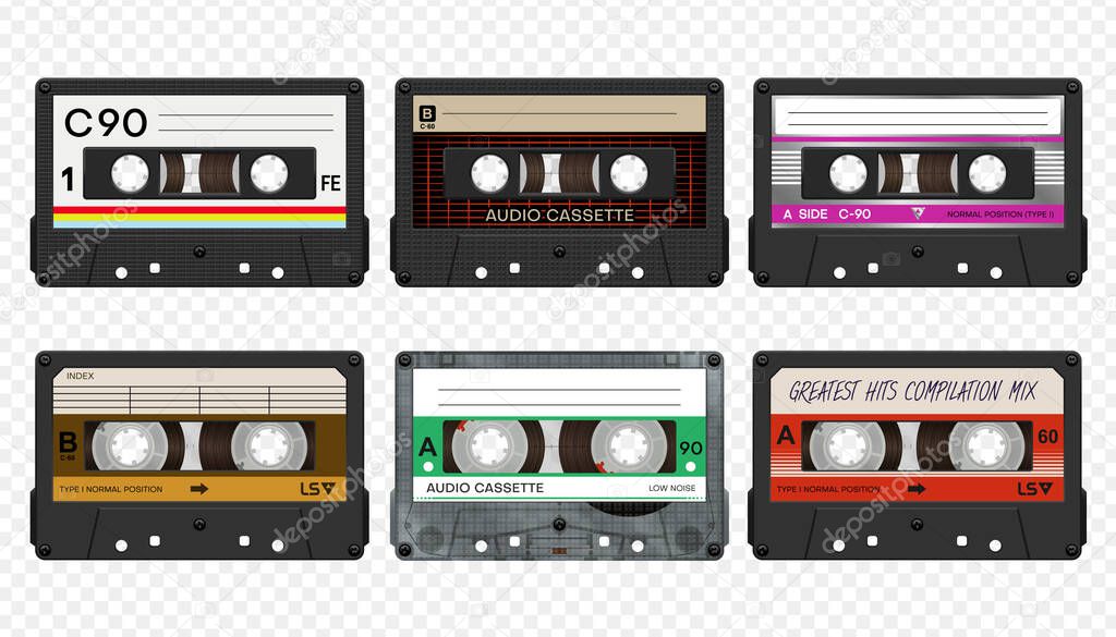Vector compact audio cassettes collection #2