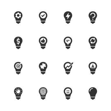 Ampul Kavrama Simgeleri Glyph Biçiminde