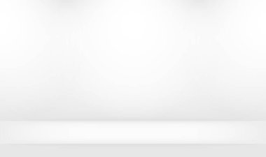 Boş Beyaz Stüdyo Masası veya Rafı, Ürün Görünümü Arkaplanı