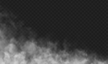 İşaretli Arkaplan Üzerindeki Köşede İzole Şeffaf Sis, Sis veya Duman Özel Efekti