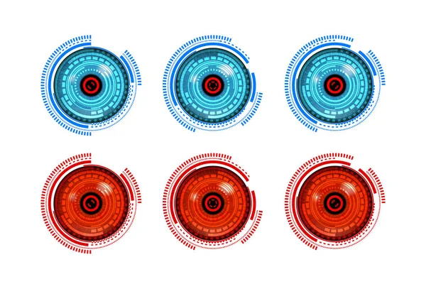 Cyber Eye Oder Retina Scanning System Vektor Illustration — Stockvektor
