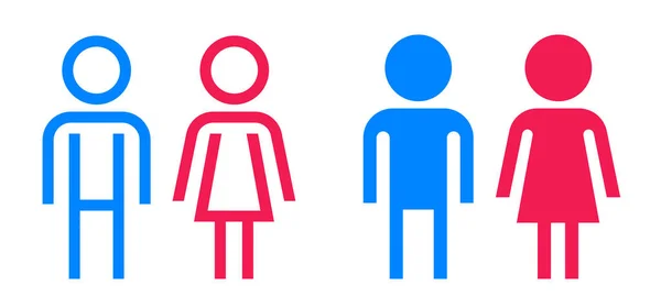 Toilet Atau Ikon Wanita Dan Pria - Stok Vektor