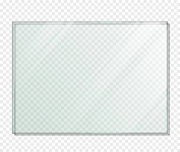 Rechthoekig Stuk Glas Vector Illustratie — Stockvector