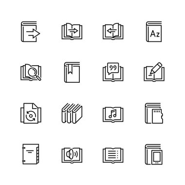 Okuyucu arayüzü ile ilgili vektör simgesi ince çizgi biçiminde ayarlandı