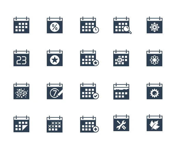 Calendar Vector Icon Set — Stock Vector