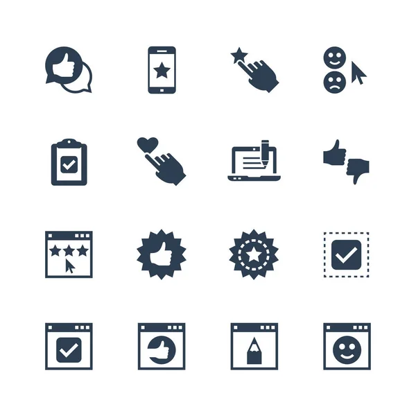 Kundenreferenzen Vektor Icon Set — Stockvektor