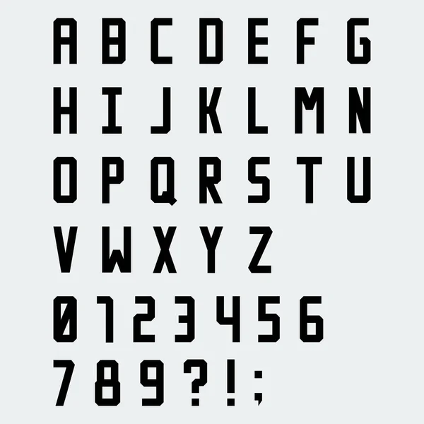 Απλή Μαύρη Γραμματοσειρά Διάνυσμα Αριθμούς — Διανυσματικό Αρχείο