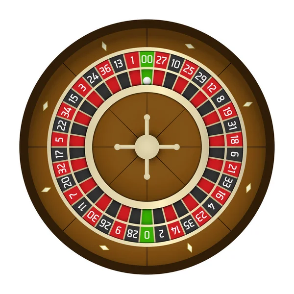 Amerikanisches Casino Roulette Rad — Stockvektor