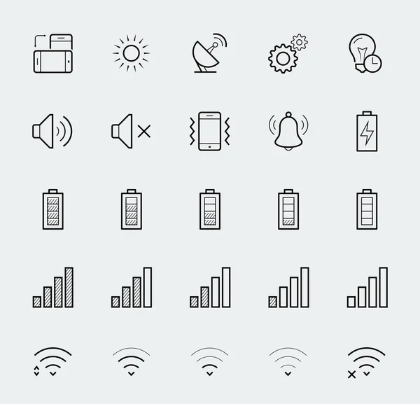 智能手机通知向量图标集 — 图库矢量图片