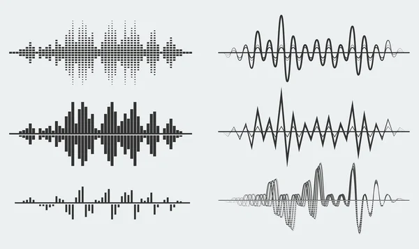 Vectorgeluidsgolven Equalizer Impulsen — Stockvector