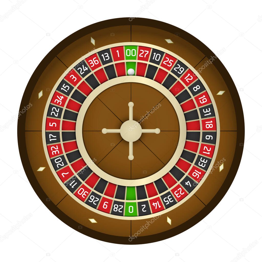 American casino roulette wheel