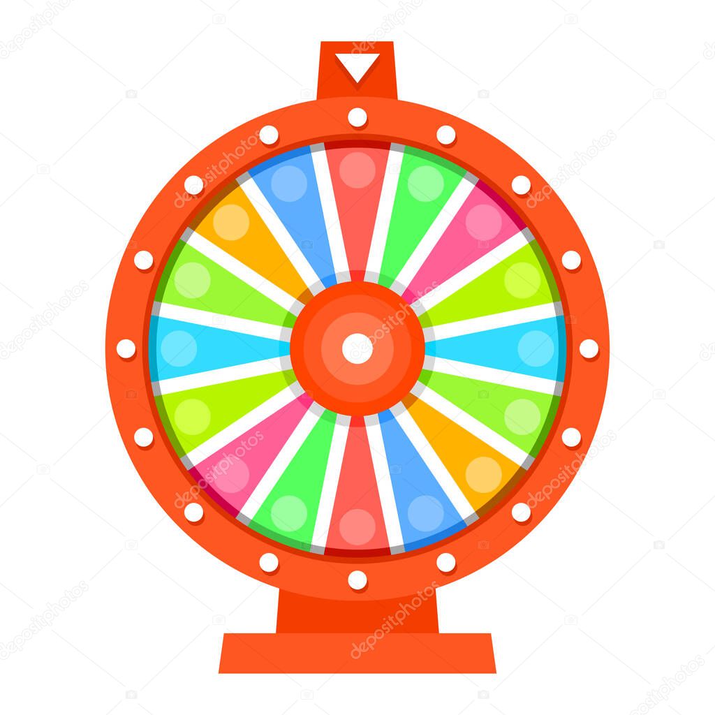Wheel of fortune flat design template