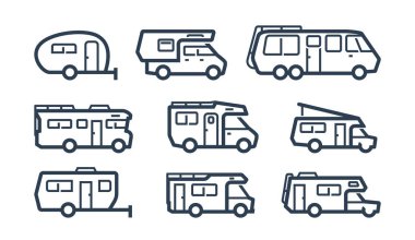 Karavan arabaları, eğlence araçları, Kamp Vans Simgeleri
