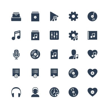 Müzik çalar ui ilgili simge glifli olarak ayarlandı