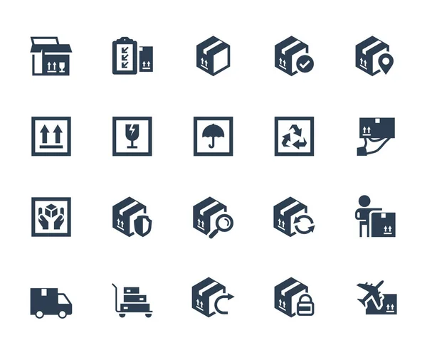 Symbol Für Logistik Versand Und Lieferung Glyphen Stil — Stockvektor