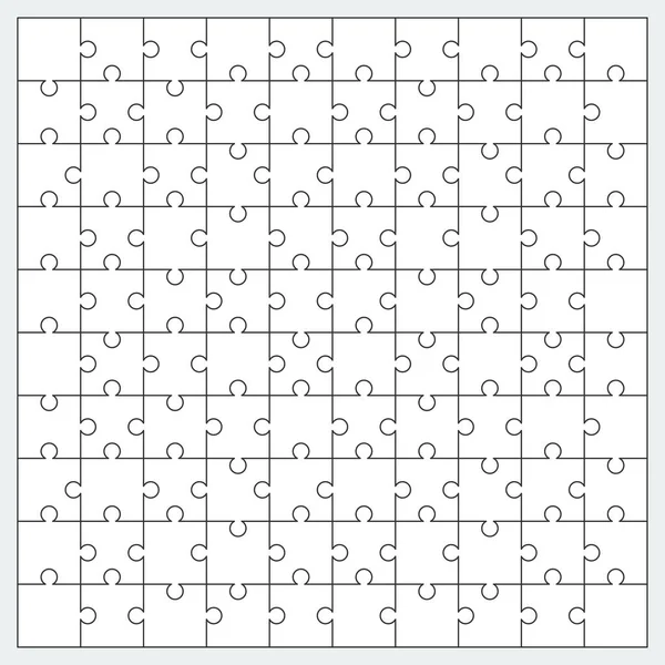 Fehér Puzzle Fórumon Vektor Illusztráció — Stock Vector