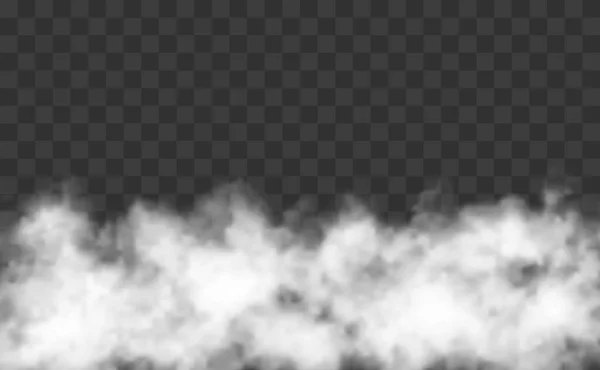 チェックされた背景に対する隔離された透明な霧 霧または煙の特殊効果 — ストックベクタ