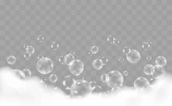 Bath Foam Bubbles Checkered Background — Stock Vector