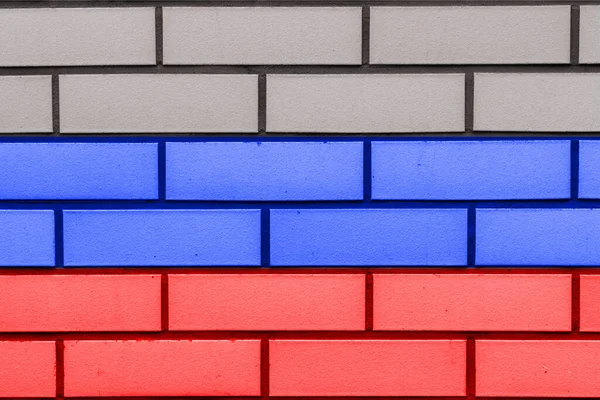 Bandera nacional de la Federación Rusa pared pintada —  Fotos de Stock