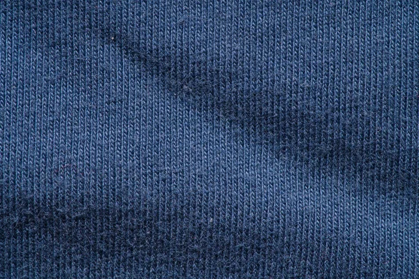 Blue fabric texture close, macro shot — Stock Photo, Image