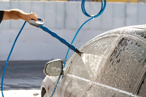 Auto Lavage Voiture Couvrant Automobile Avec Shampooing Voiture Lavage Voiture — Photo