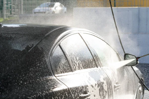 Araba yıkama, araba yıkama, araba yıkama, araba yıkama, seçici odaklanma.