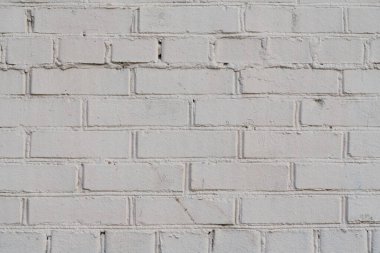 Beyaz boyanmış tuğla duvar dokusu, kirli yüzey.