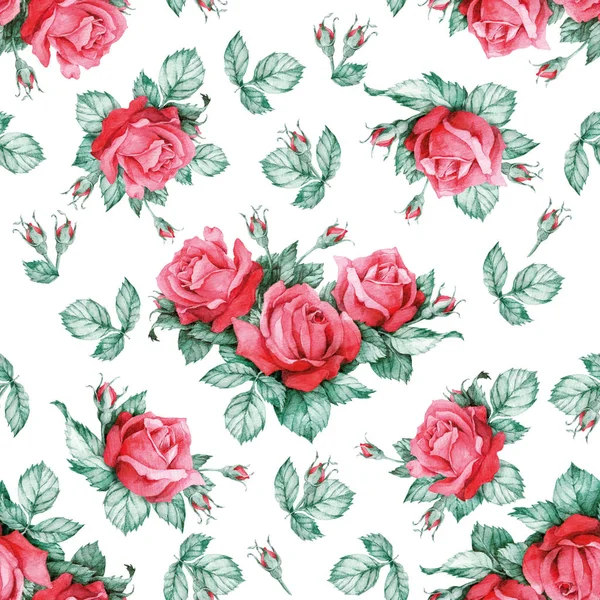 Pattern red roses — Stock Photo, Image