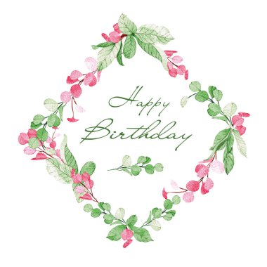 eşkenar dörtgen yaprakları yeşil pembe