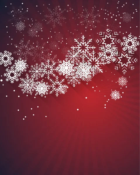 Weihnachtsfeier Hintergrund Mit Fallenden Schneeflocken — Stockvektor