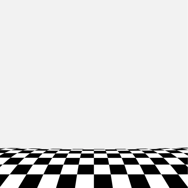 Abstrakta Checker Bakgrund Perspektiv — Stock vektor