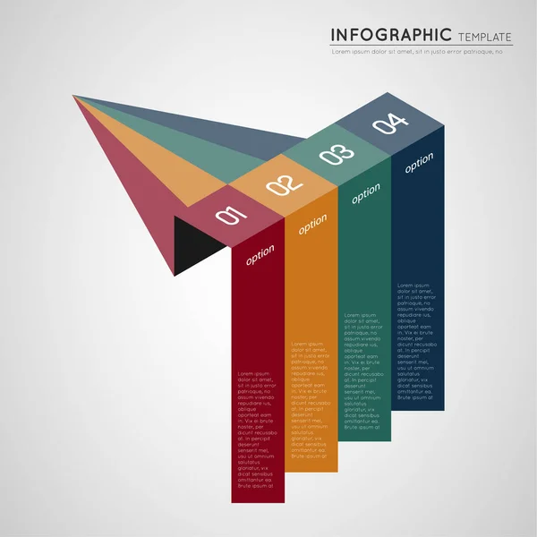 Isometrische Infografik Bunte Progression Banner — Stockvektor