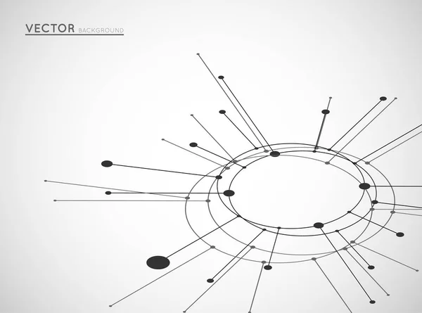 Abstrakta Teknik Bakgrund Cirklar Med Prickar Isometrisk Perspektiv Hud Display — Stock vektor