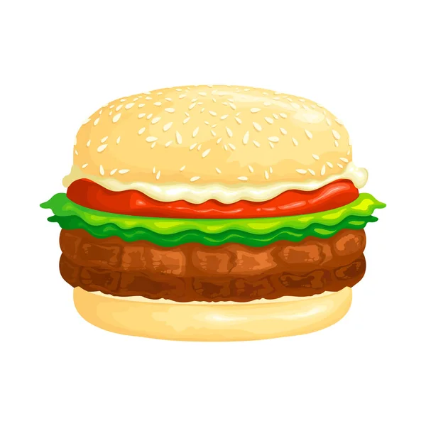 Pyszny Pożywny Hamburger — Zdjęcie stockowe