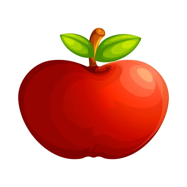 Ένα Πλούσιο Και Ζουμερό Κόκκινο Μήλο — Φωτογραφία Αρχείου
