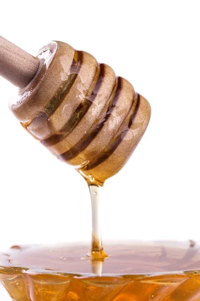 Natural Organic Honey Honeycombs Wooden Table — Stock Photo, Image