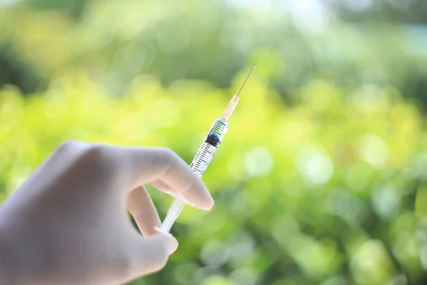 Serum torbası damar içi serumlar, tıbbi konsept, tedavi ve enjeksiyon vitamini doğal ilaç infüzyon kemoterapi konsepti. Yeşil ışık arka plan hastanesi, seçici odaklanma.